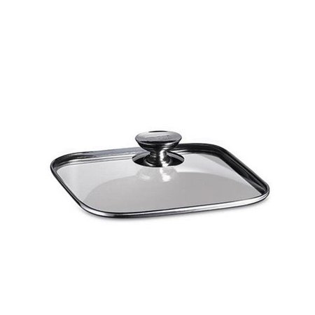 FASTFOOD Berndes  9.5 in. x 9.5 in. - Quadro Glass Lid with Stainless Knob FA28518